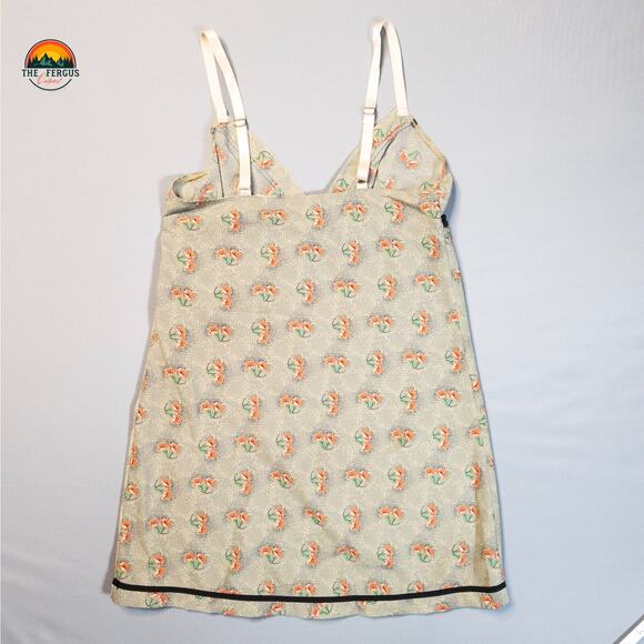 Kimchi Blue Babydoll Slip Dress Beige Red Floral Y2K Style Women's Size Medium - Picture 2 of 9